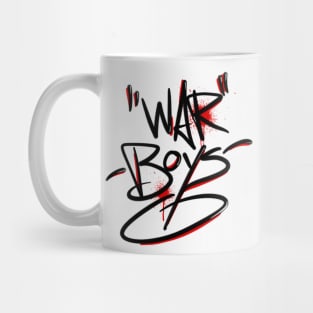 War boys graffiti print Mug